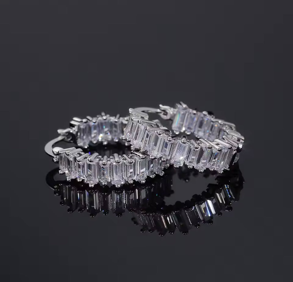 Crystal Radiance Hoop Earrings