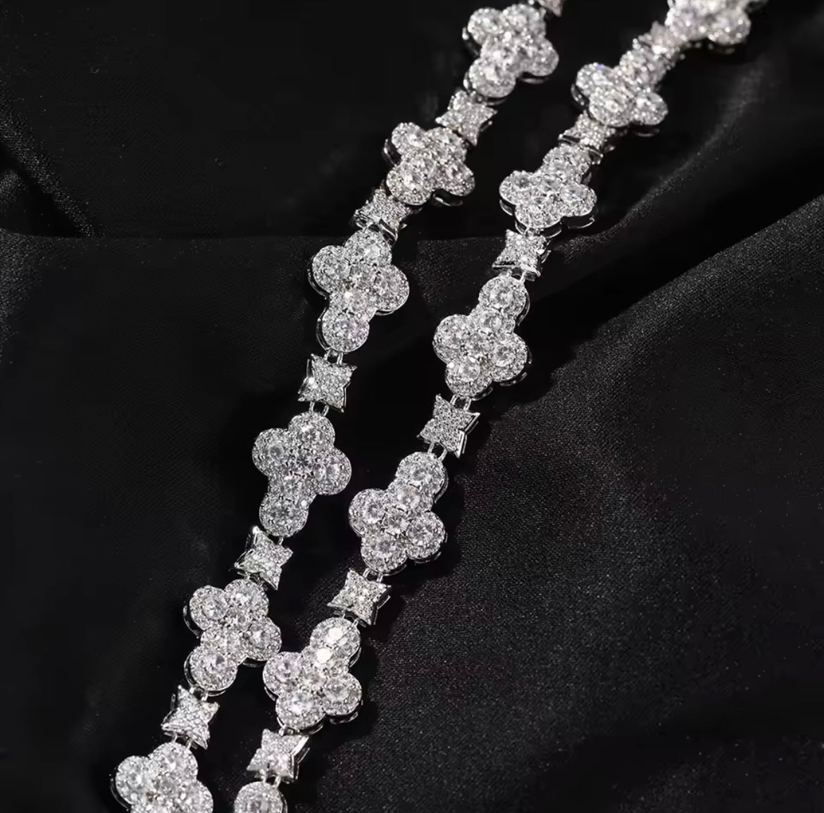 Iced Divine Cross Pendant