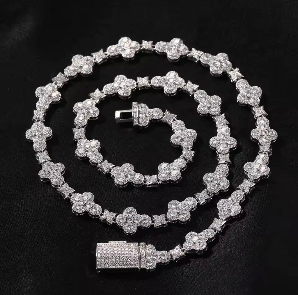 Iced Divine Cross Pendant