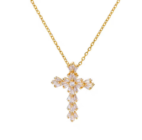 Crystal Cross Necklace