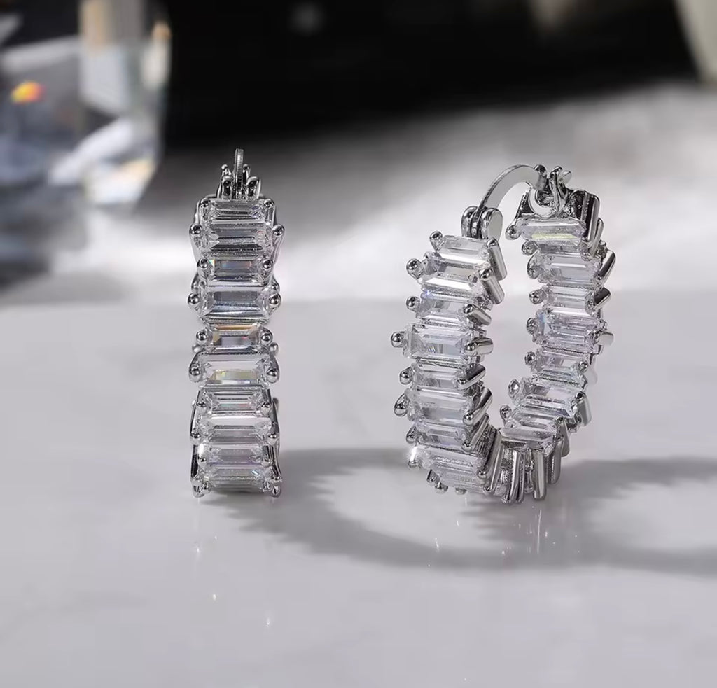 Crystal Radiance Hoop Earrings