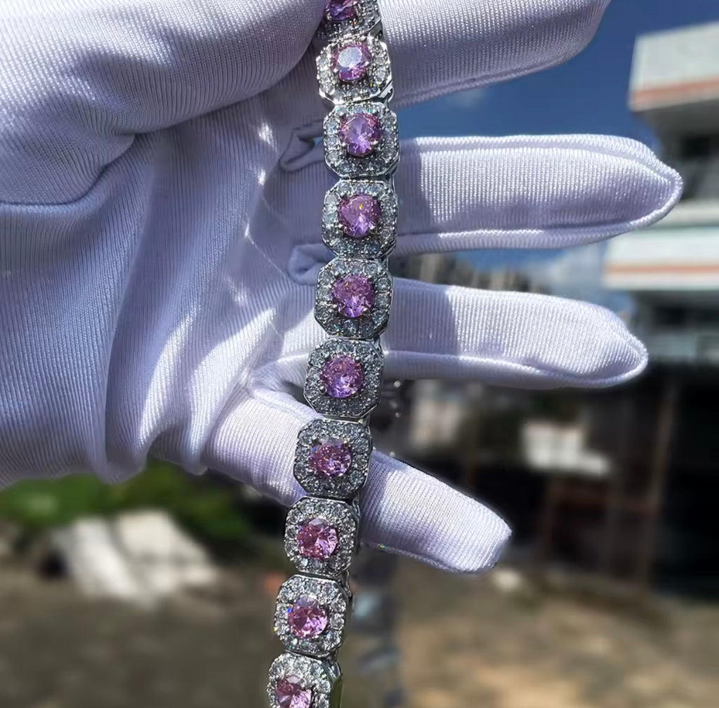 Azure Ice Cluster Bracelet