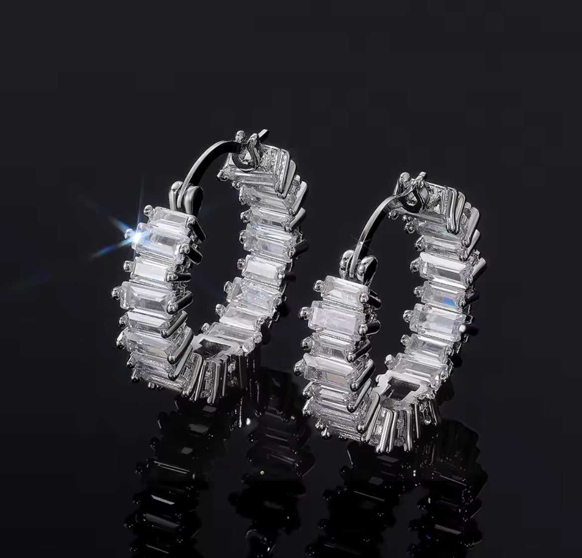 Crystal Radiance Hoop Earrings