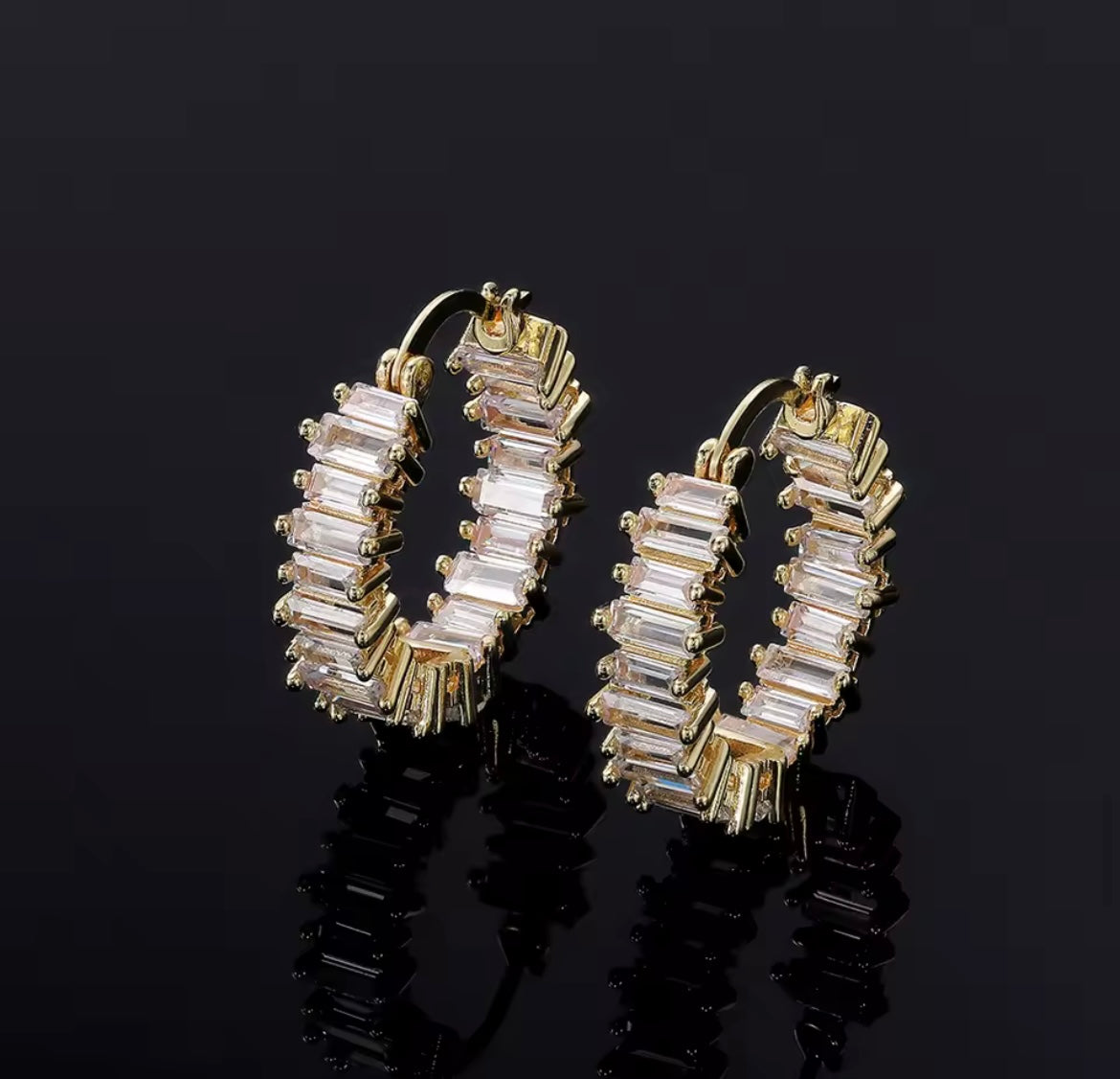 Crystal Radiance Hoop Earrings