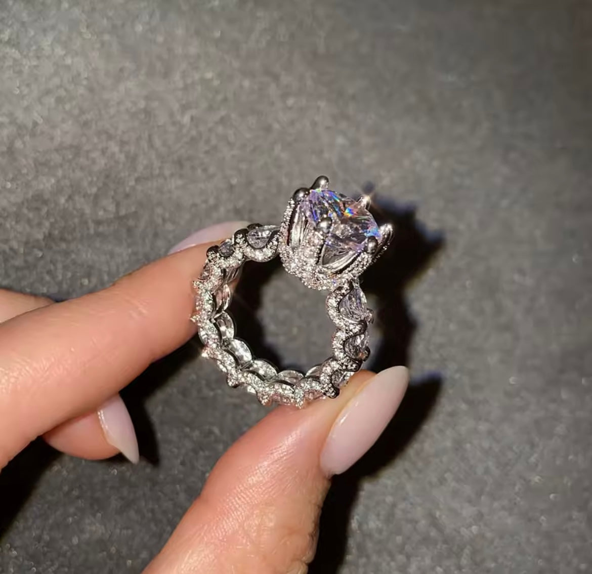 Royal Solitaire Crown Ring