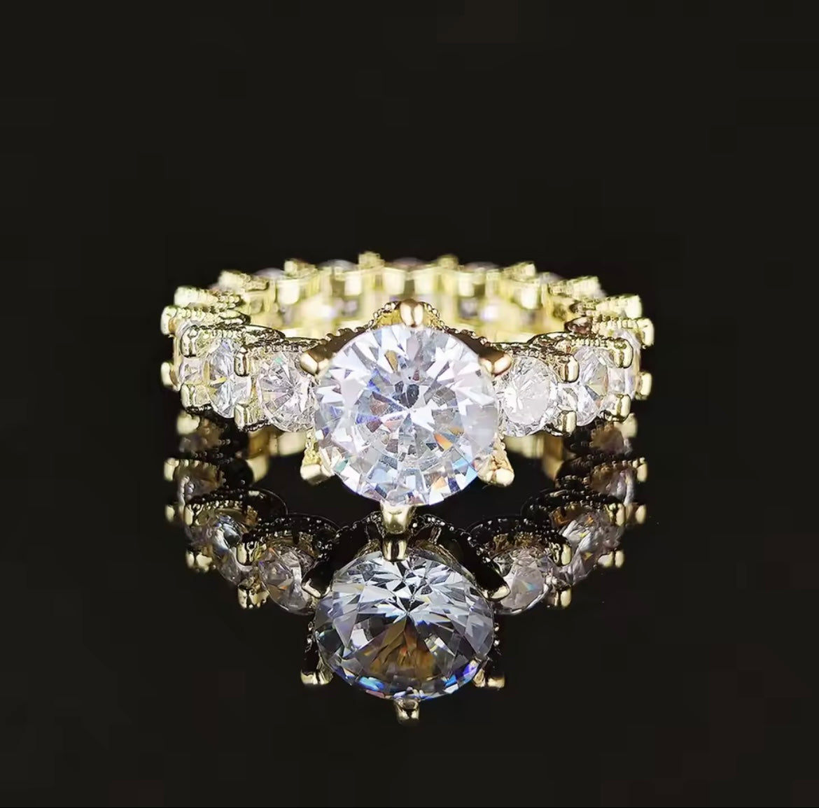 Royal Solitaire Crown Ring