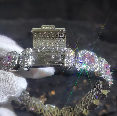 Azure Ice Cluster Bracelet